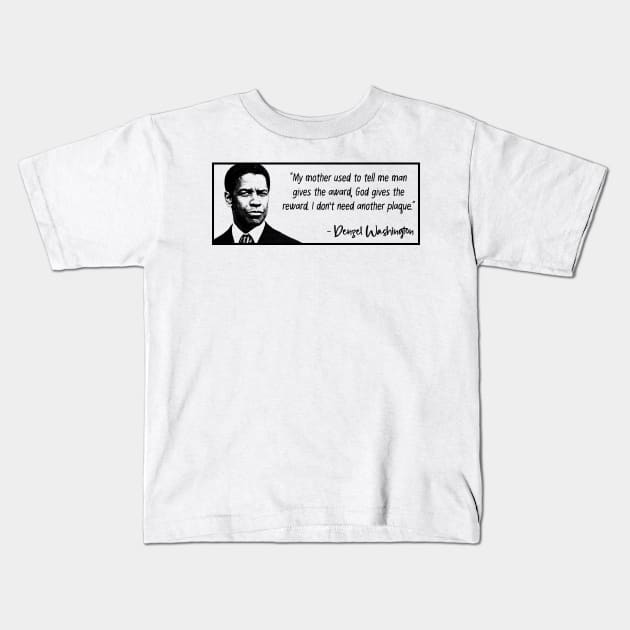 Denzel Washington Kids T-Shirt by Yethis